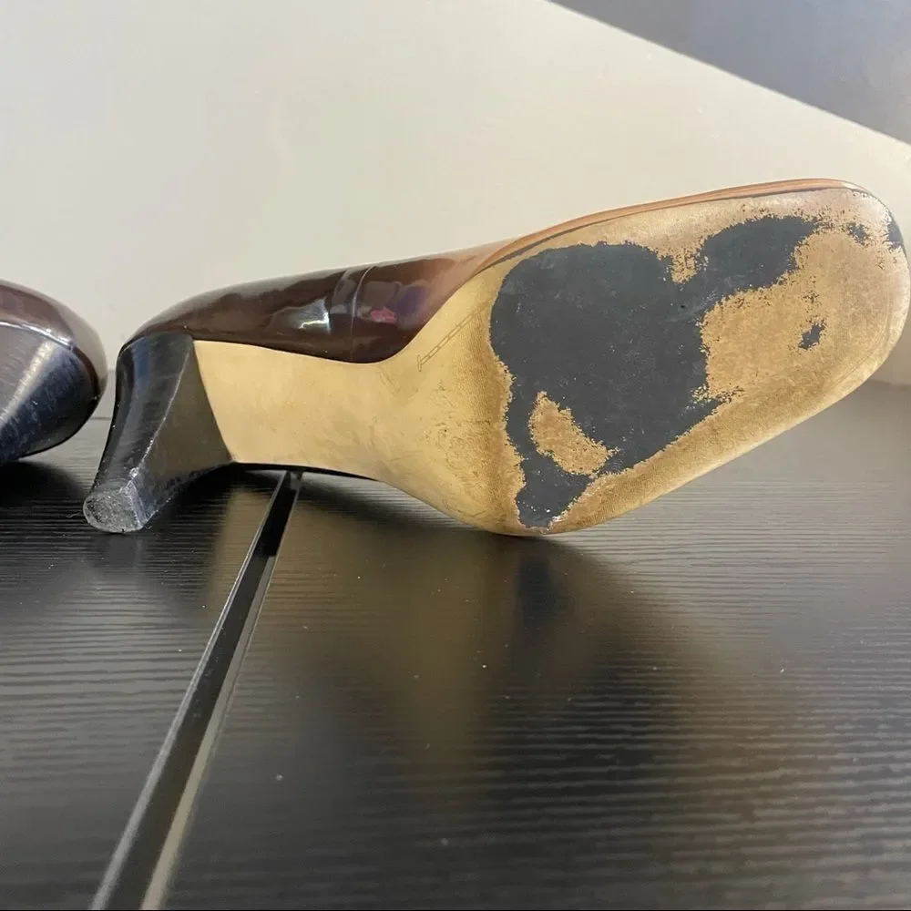 Franco Sarto Dublin Ombré Caramel to Rich Brown Leather Pump, 10 - Picture 6 of 14